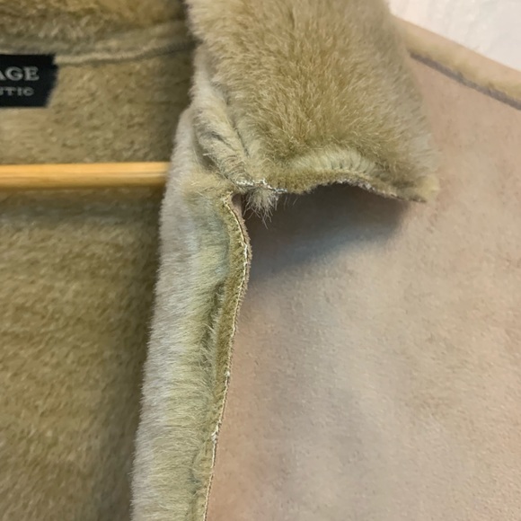 Barrage Authentic Faux Fur Shearling Vest Tan Beige Size Large - Picture 4 of 15